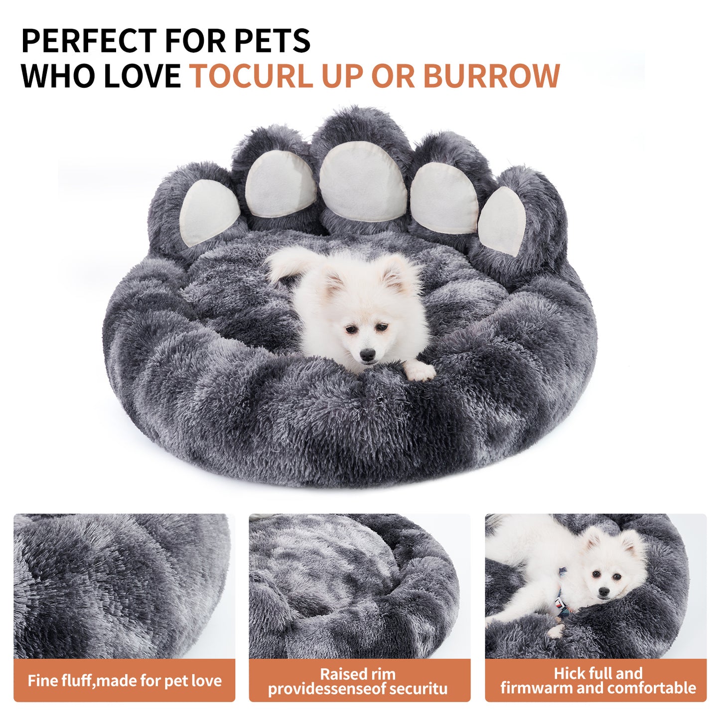 Cute Paw Shape Bed for Dogs & Cats
