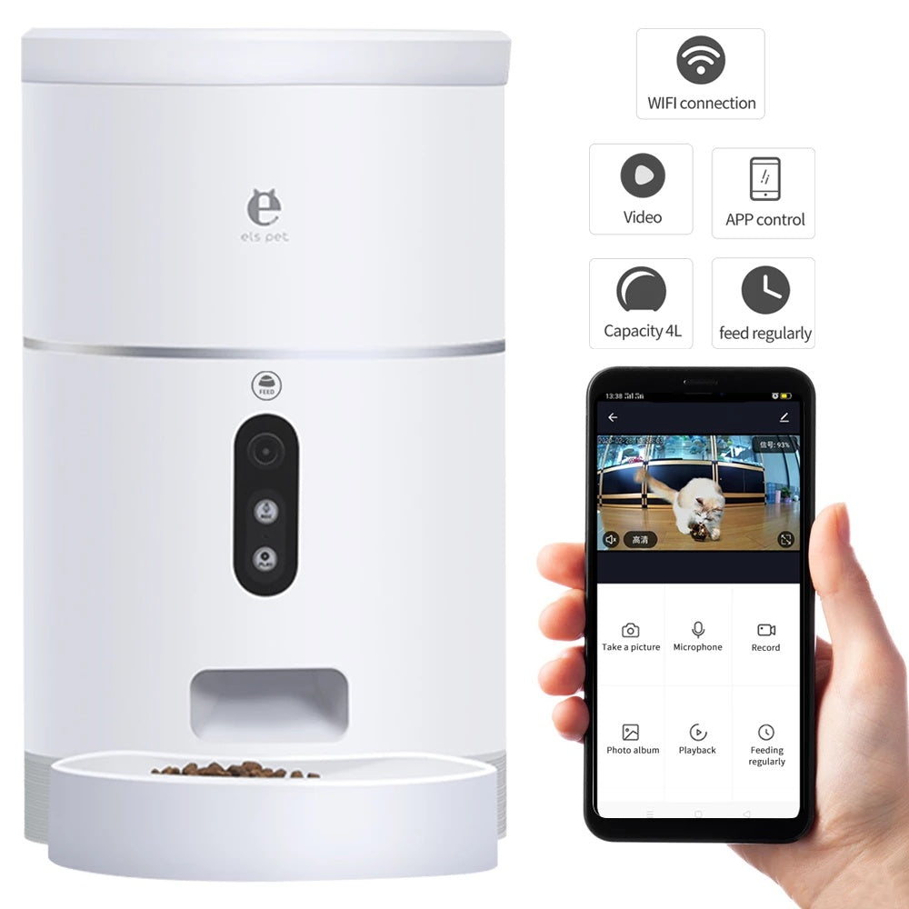 Pet Food Dispenser Bowl with Camera