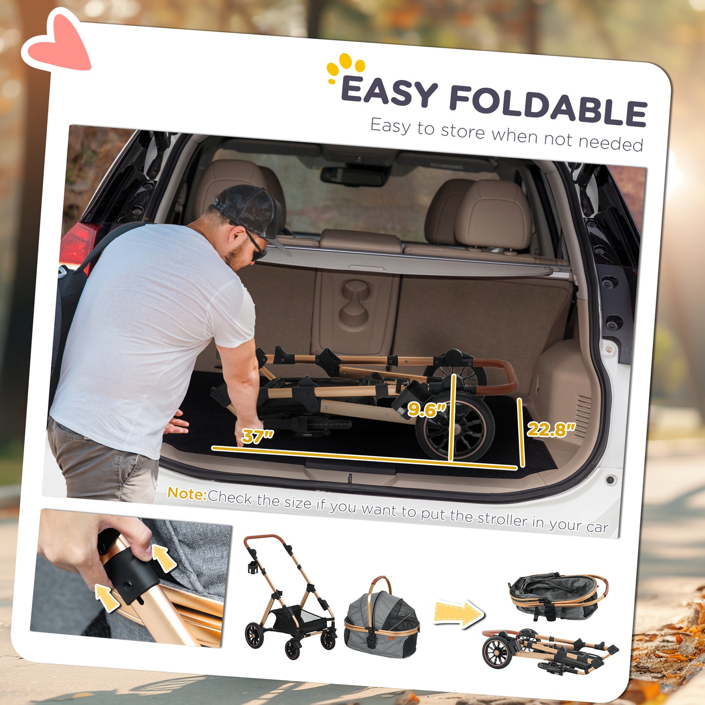 3 In 1 Pet Stroller