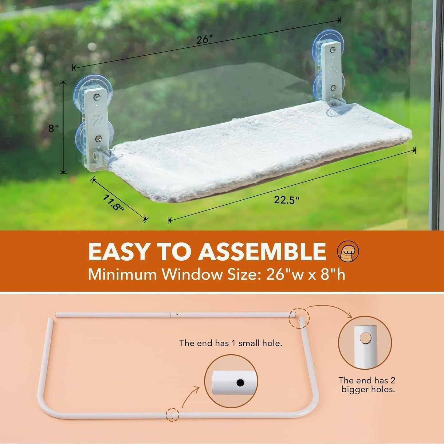 MEWOOFUN Large Cat Window Perch