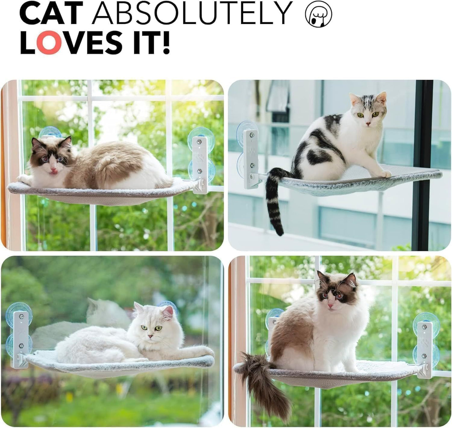 MEWOOFUN Large Cat Window Perch
