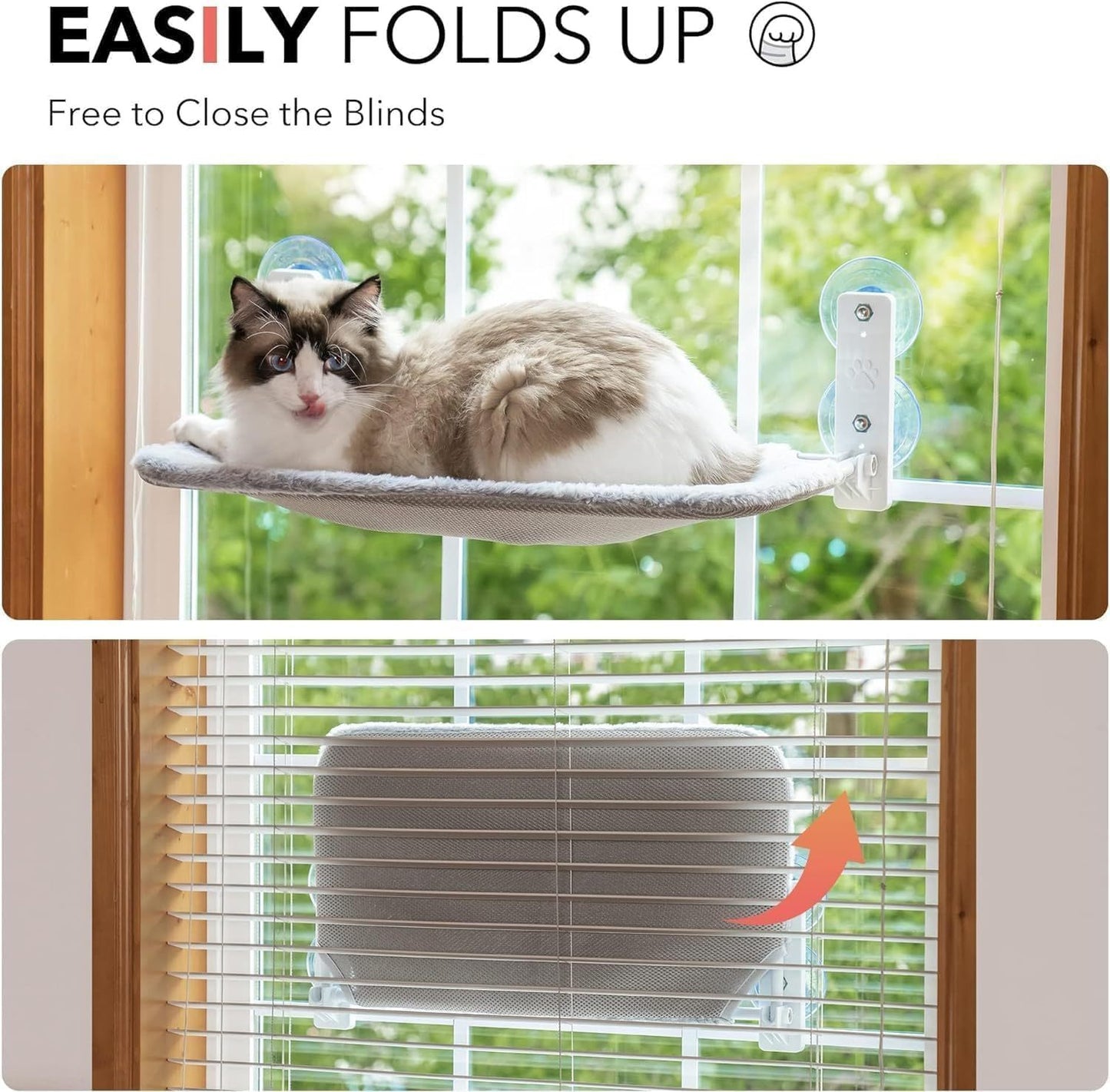 MEWOOFUN Large Cat Window Perch
